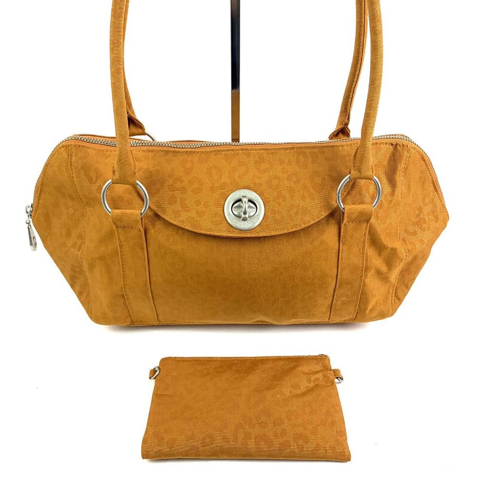 Baggallini Satchel Mustard Yellow Cheetah Purse